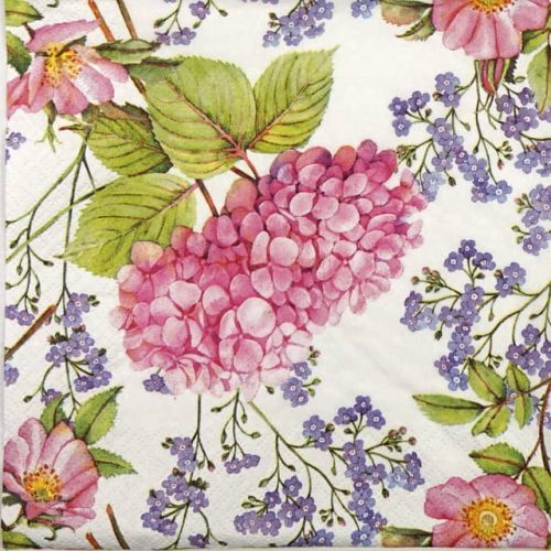 Paper Napkin - Pink Hydrangea