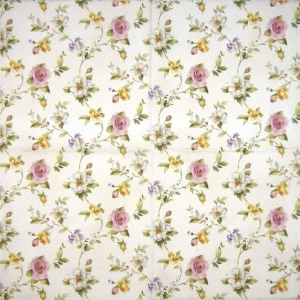 Paper Napkin - Tender Roses - Image 2