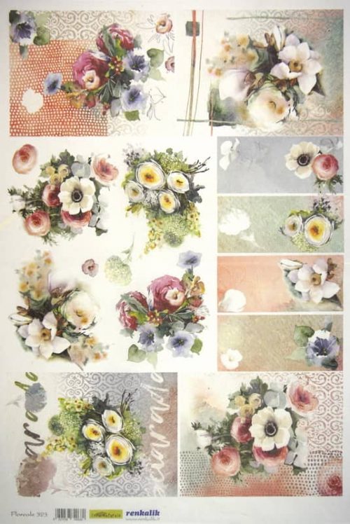 Rice Paper - Floreale 35x50cm