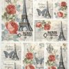 Rice Paper - Vintage Paris & Roses- small