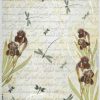 Rice Paper - Yellow Brown Flower Garden