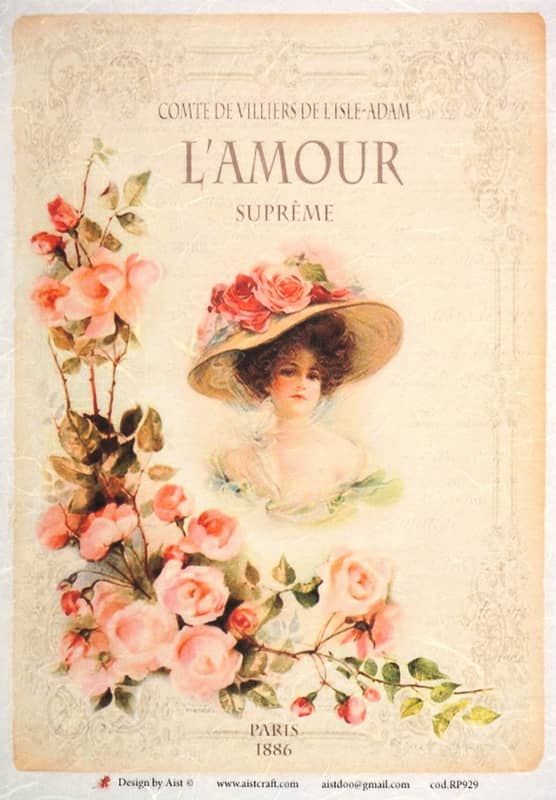 Rice Paper - Vintage L'amour Lady