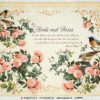 Rice Paper - Vintage Birds and Roses-