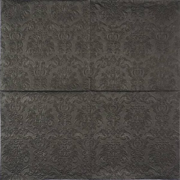 Lunch Napkins (15) - Embossed Elegance Black - Image 2