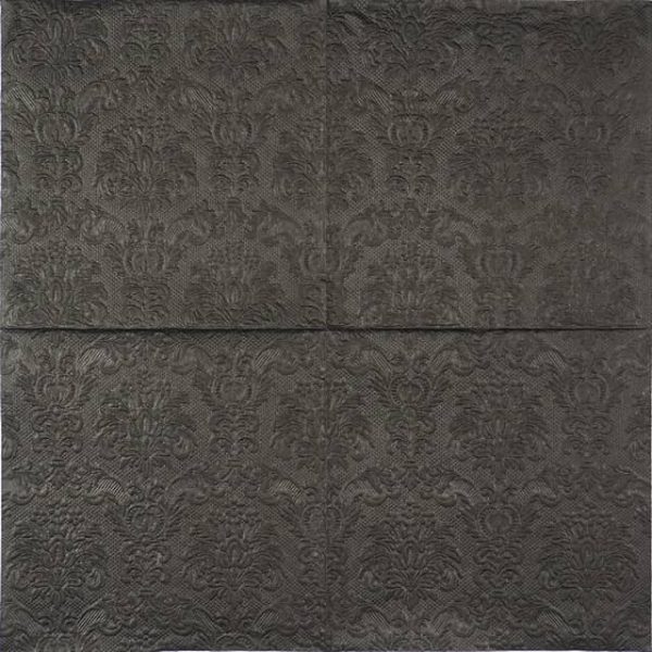 Lunch Napkins (15) - Embossed Elegance Black