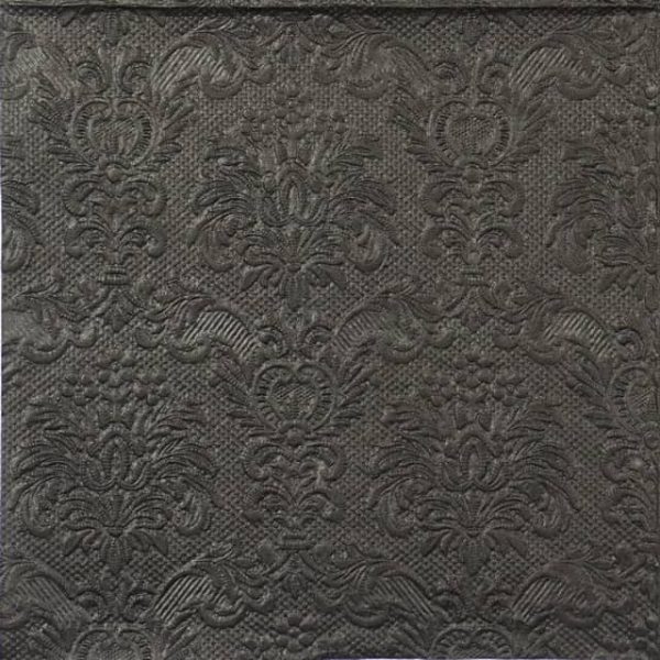 Lunch Napkins (15) - Embossed Elegance Black