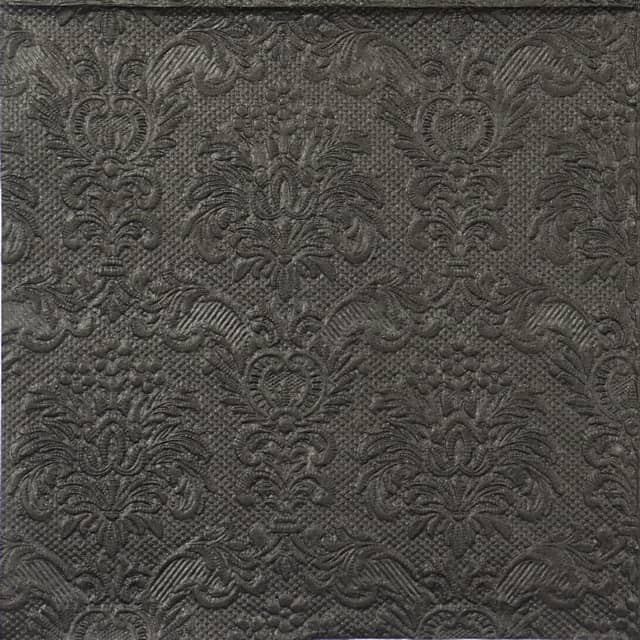 Lunch Napkins (15) - Embossed Elegance Black