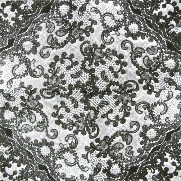 Paper Napkin - Lace Black - Image 2