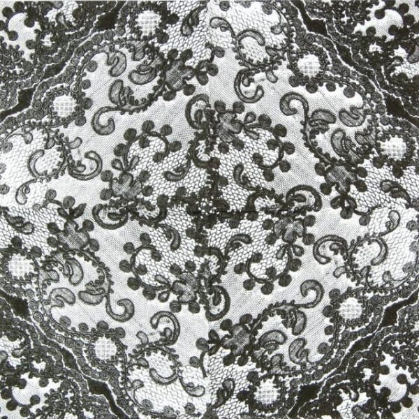 Paper Napkin - Lace Black