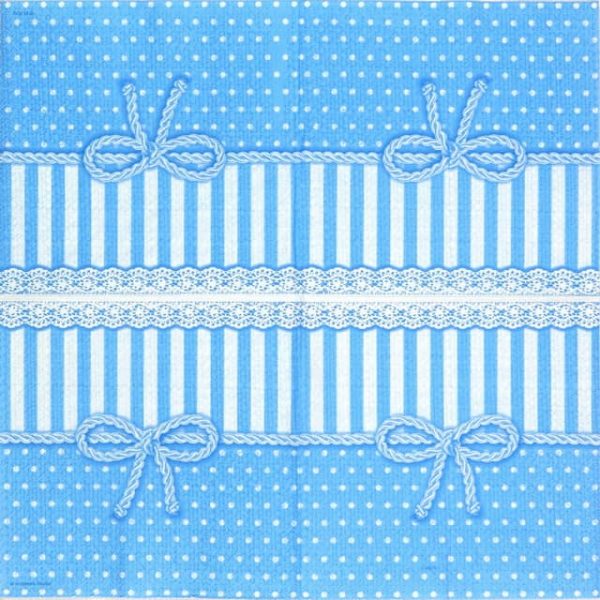 Paper Napkin - Bow Blue - Image 2