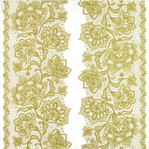 Paper Napkin - Gloria Lace Gold - Image 2