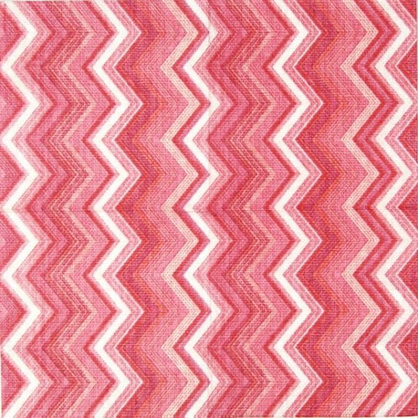 Paper Napkin - Textured Chevron Red - Image 2