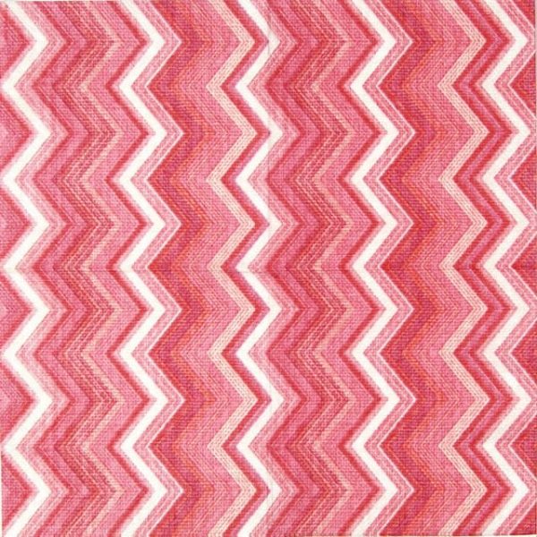 Paper Napkin - Textured Chevron Red