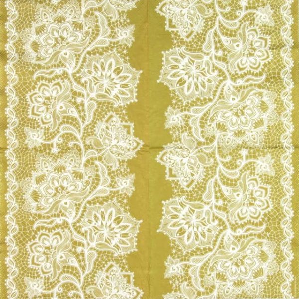 Paper Napkin - Gloria Lace Neg Gold - Image 2