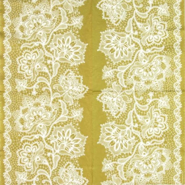 Lunch Napkins (20) - Gloria Lace Gold