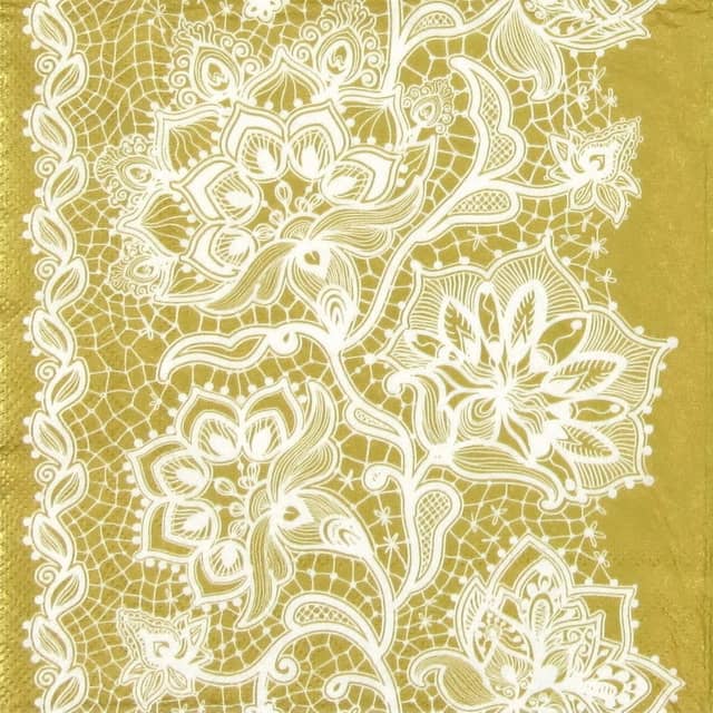 Lunch Napkins (20) - Gloria Lace Gold