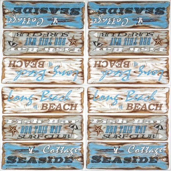 Paper Napkin - Beach Signs