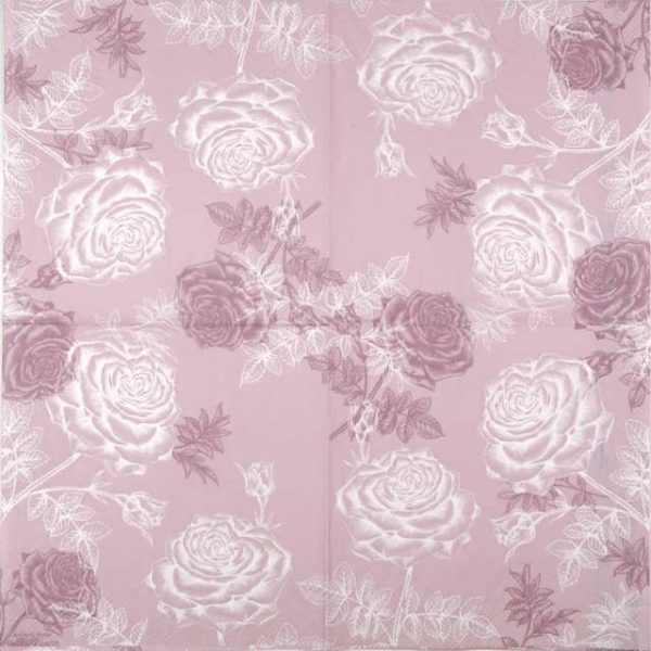 Paper Napkin - Etching Roses - rose