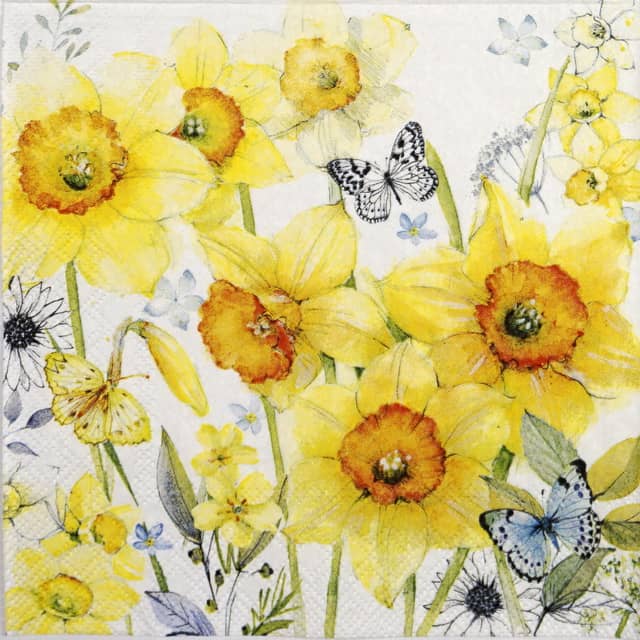 Paper Napkins  - Classic Daffodils (20 pieces)