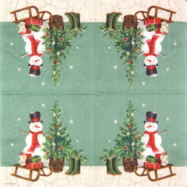 Paper Napkin - Winter Scene - Image 2