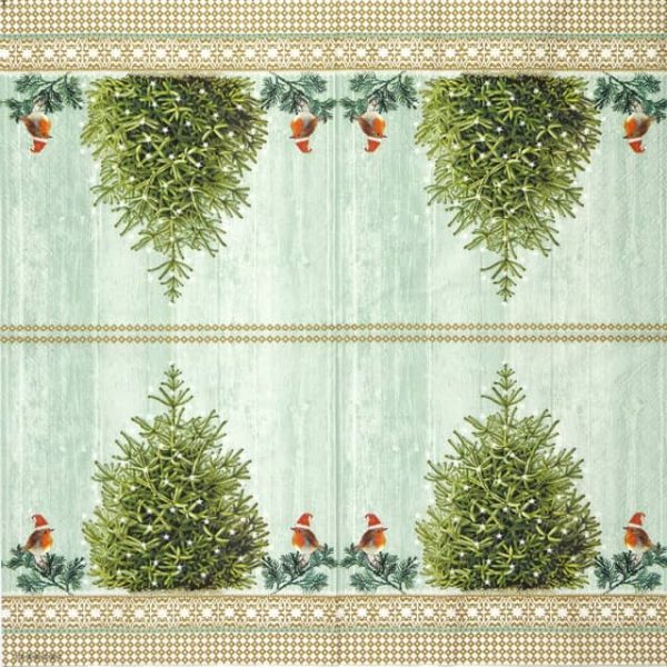 Lunch Napkins (20) - Little Robins at the Tree - Image 2