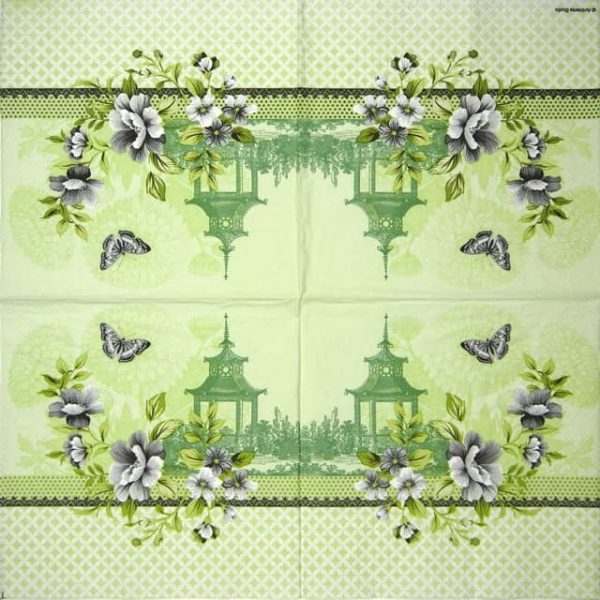 Paper Napkin - Pagode green