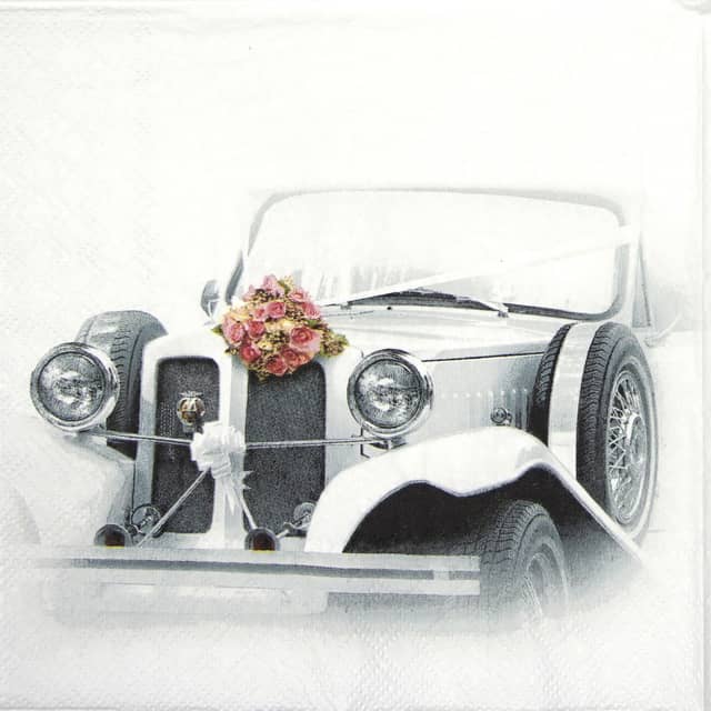 Paper Napkin - Wedding Car