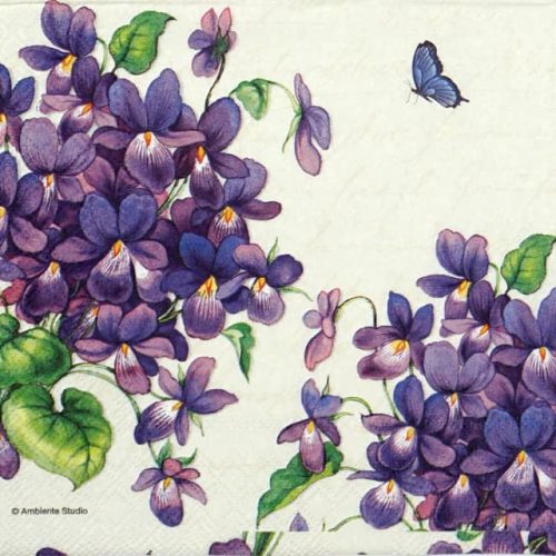 Single Decoupage Napkin - Viola