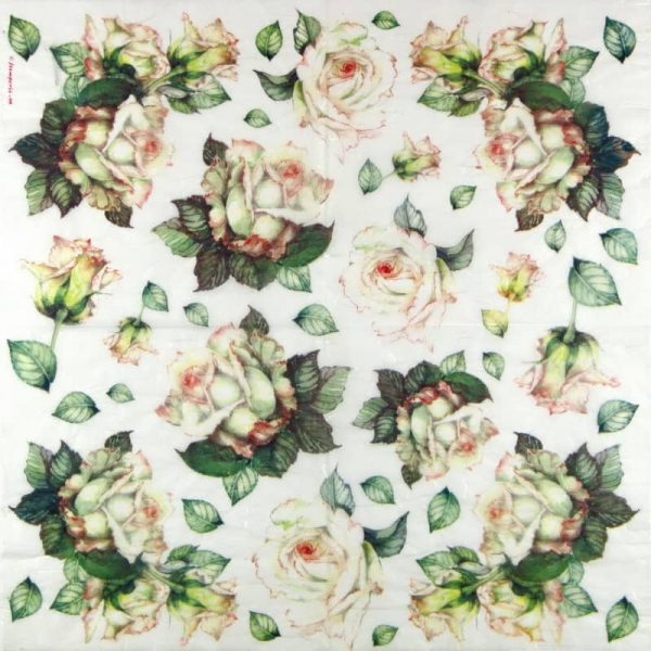 Rice Paper - White Roses