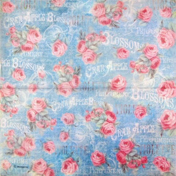 Rice Paper - Versaille Roses Blossom