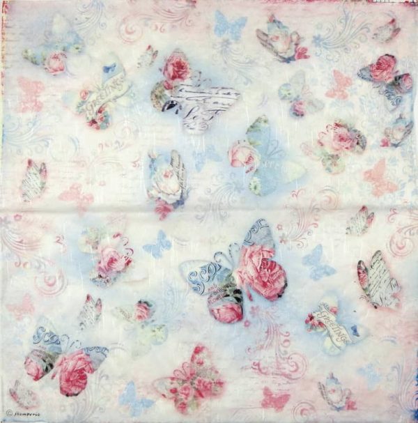 Stamperia Rice Paper - Butterfly Greetings (50 x 50cm)