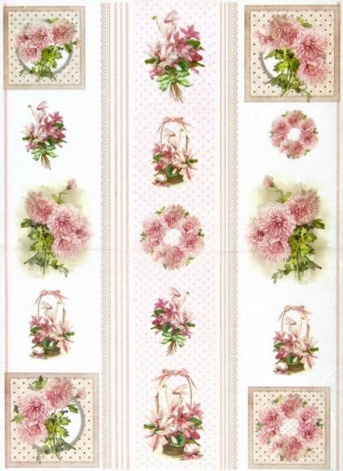 Rice Paper - ScrSheetVintage Romantic Pink