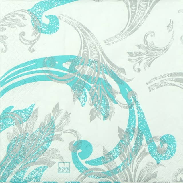 Paper Napkin - Classy Ornaments turquoise