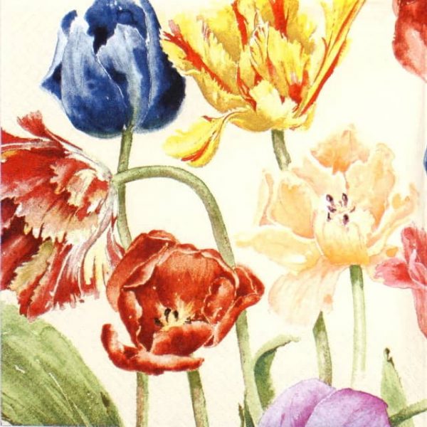 Paper Napkin - Mona Svärd: Amsterdam Tulips