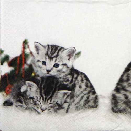 Paper Napkin - Christmas Cats