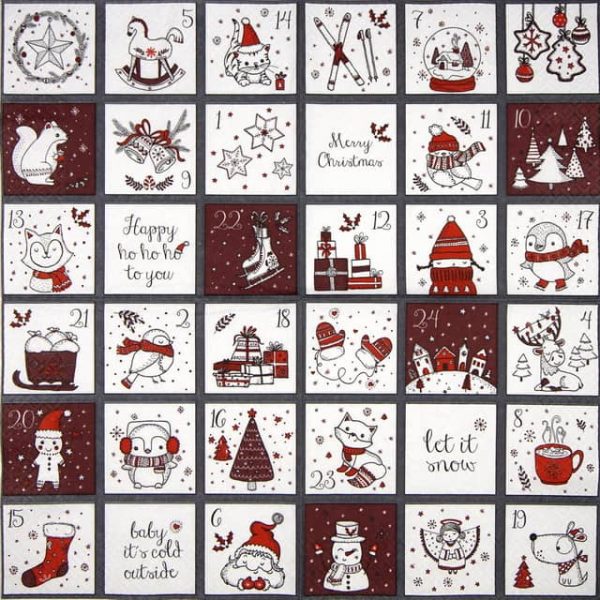Paper Napkin - Cute Calendar
