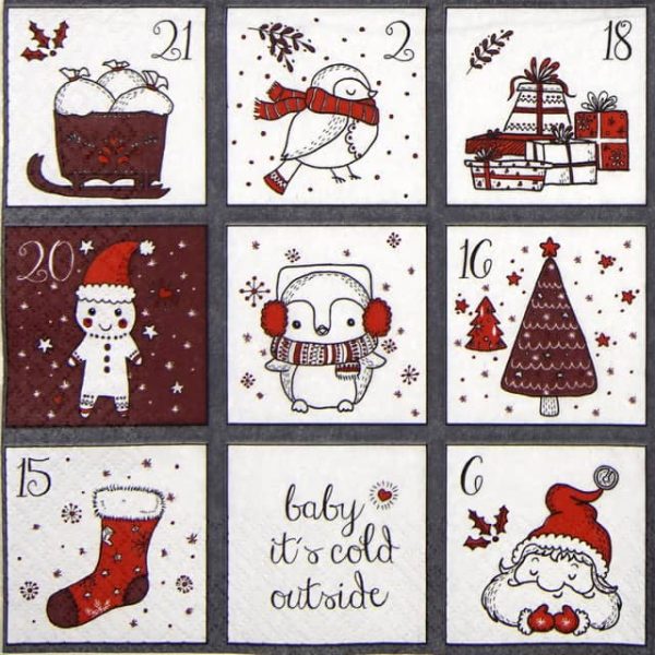 Paper Napkin - Cute Calendar