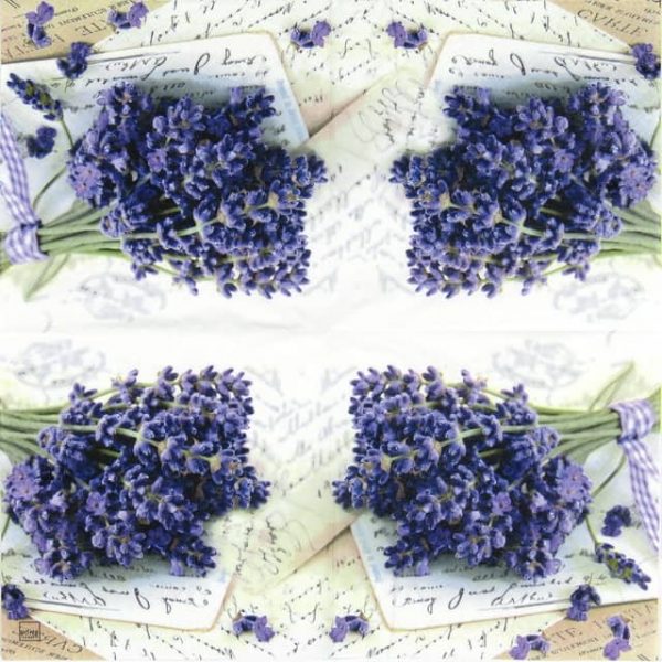 Paper Napkin - Lavender Greeting