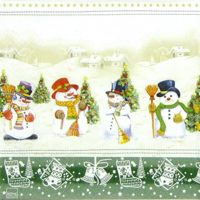 Paper Napkin - Snowman Meeting_Home-fashion_611435