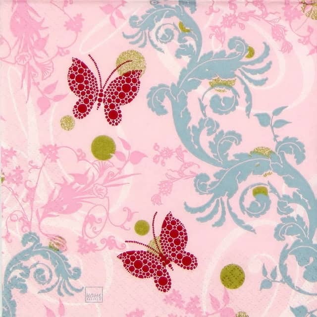 Paper Napkin - Papillon Ornament Rose