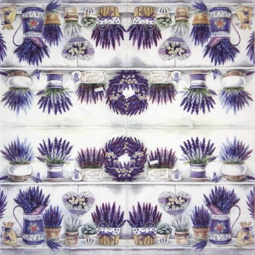 Paper napkins lavender pots