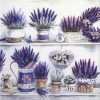 Paper napkins lavender pots