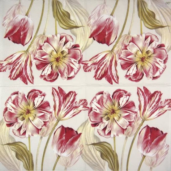 Paper Napkin - Majestic Tulips linen