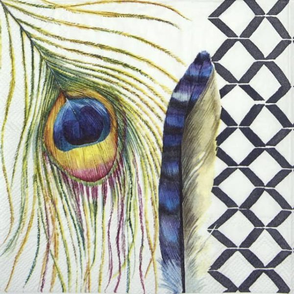 Lunch Napkins (20) - Modern Feathers