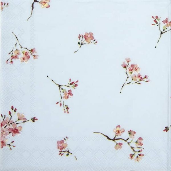 Cocktail Napkins (20) - Spring Flight light blue