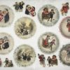 Rice Paper - Winter playing children red - R1491