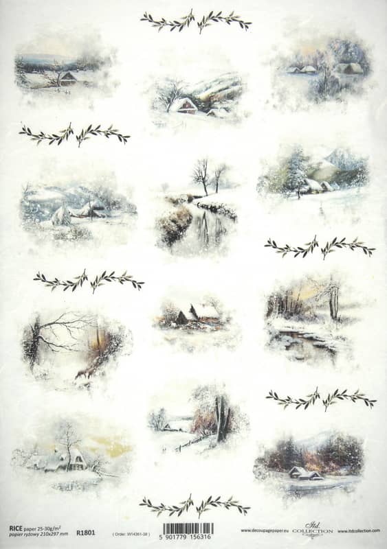 Rice Paper - Winter Landscapes - R1801
