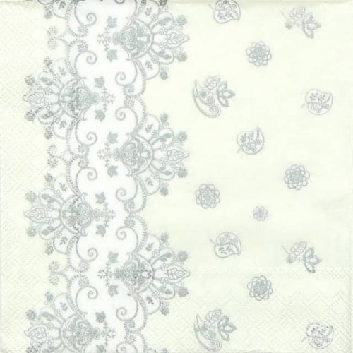 Paper Napkin - Acantha Silver