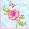 Paper Napkin - Pink Rose