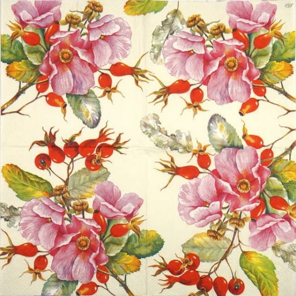 Paper Napkin - Wild Rose - Image 2